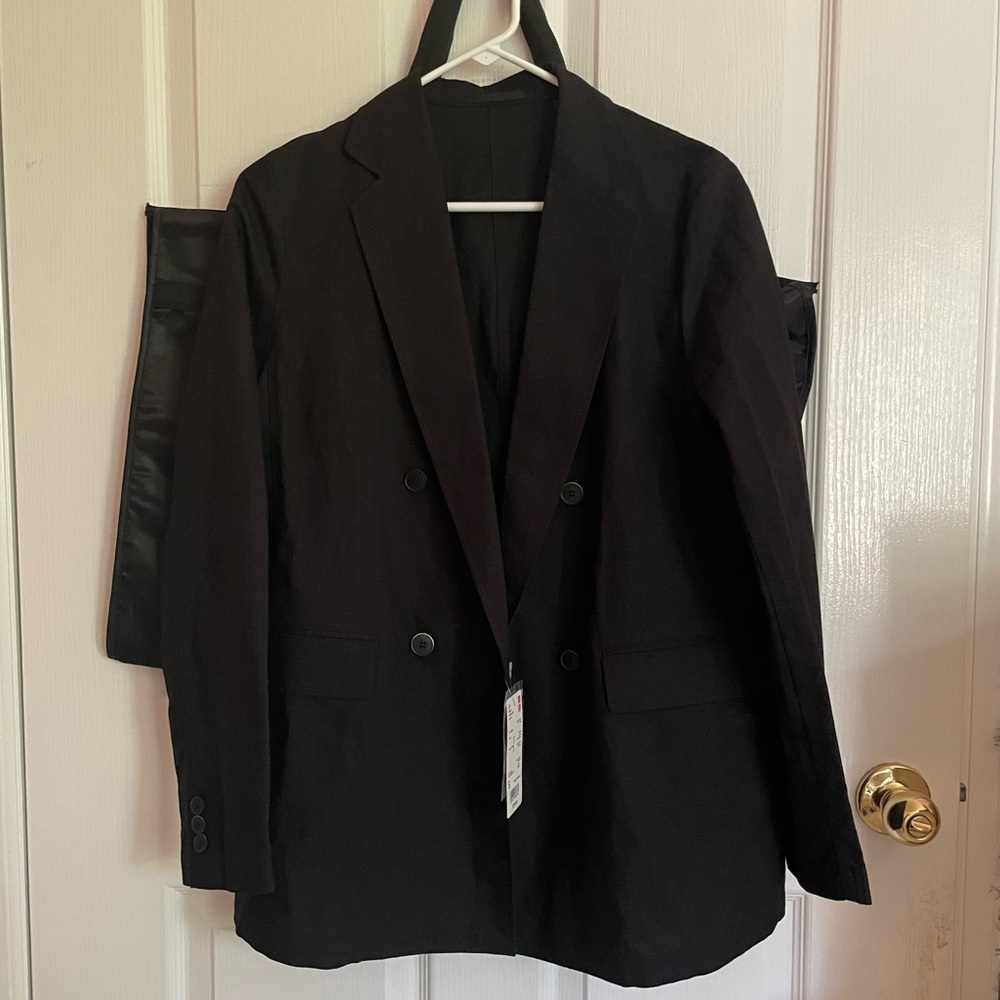 NWT UNIQLO Linen Blend Blazer